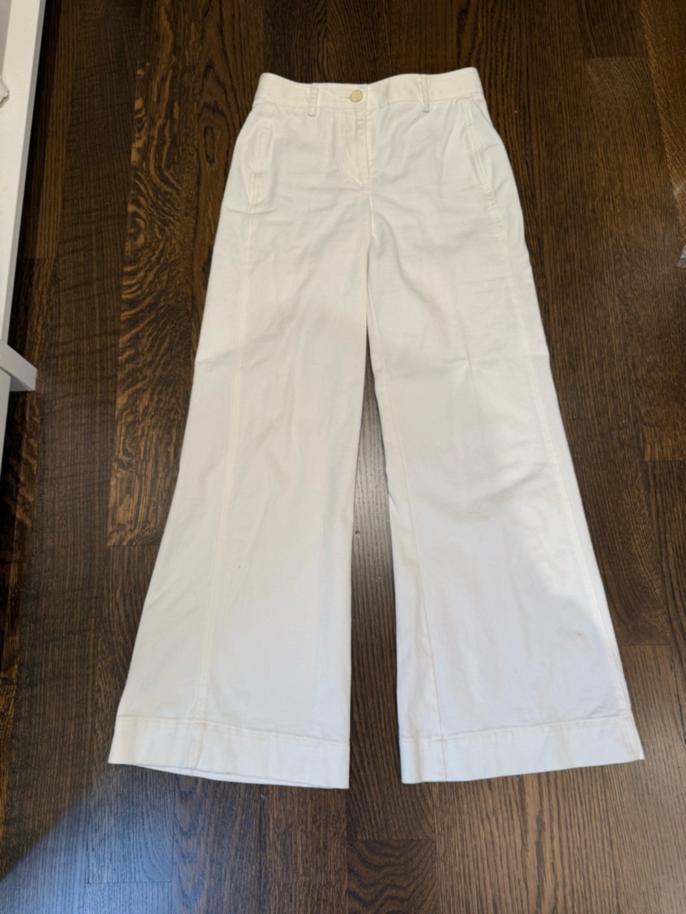 High-Rise White Boot Flare Pants